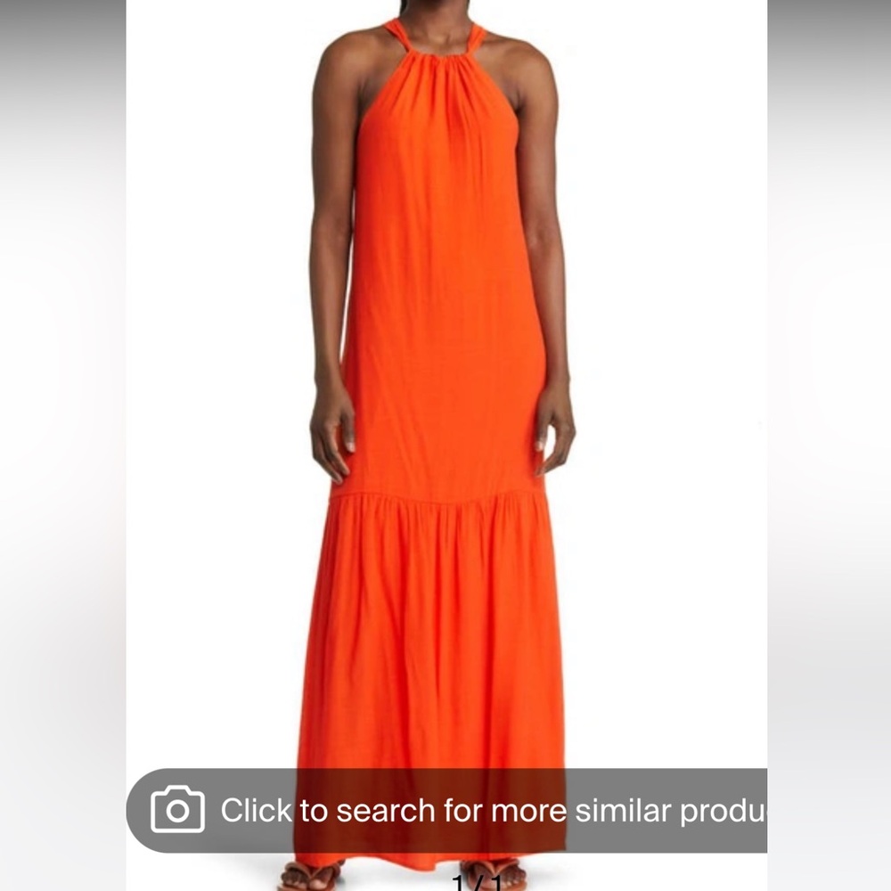 Treasure & Bond Bold Orange maxi dress